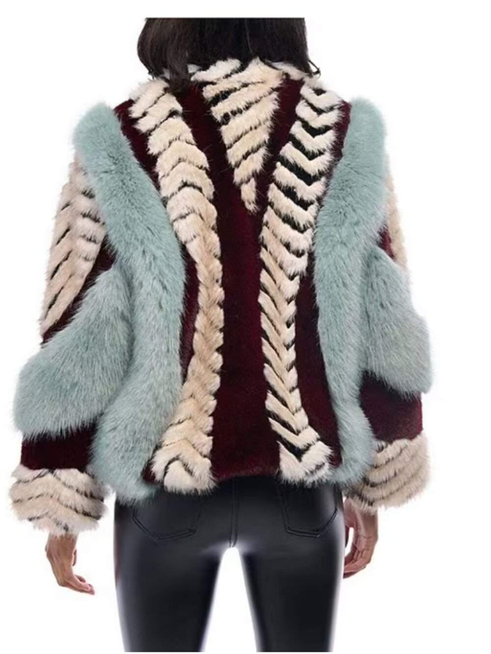 ✨ AZALEA WANG INEZ STRIPED FAUX FUR JACKET ✨ - Picture 5 of 14